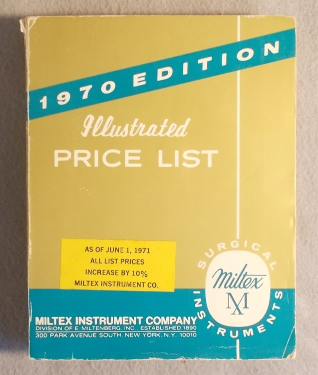 1970 Miltex Illustrated Instrument Catalogue and Price List