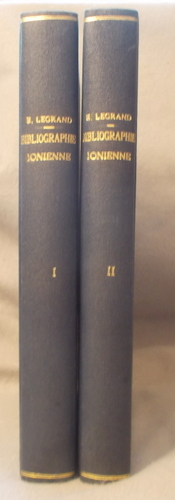 Bibliographie Ionienne (Two Volumes) : Description Raisonnee, Des Ouvrages Publies Par Les Grecs Des Sept-Il, Ou Concernant Ces Iles Du Quinzieme Siecle a 'annee 1900