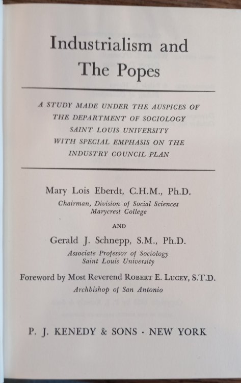 Industrialism and the Popes