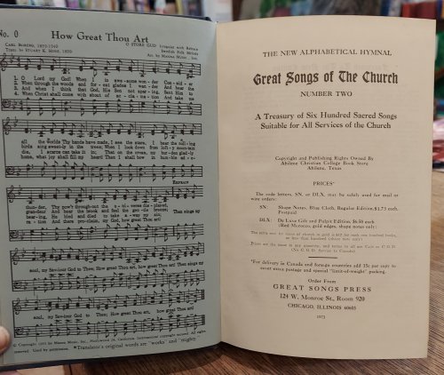 Great Songs of the Church, Number Two: A Treasury of Six Hundred Sacred Songs Suitable for All Services of the Church