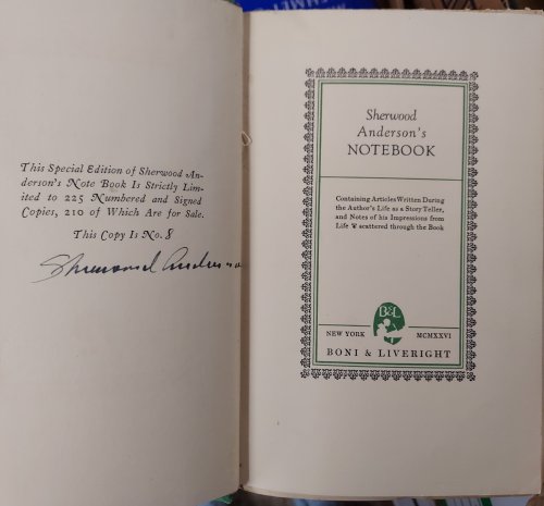 Sherwood Anderson's Notebook