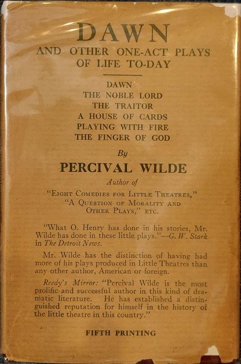 Dawn and Other One Act Plays About Life Today