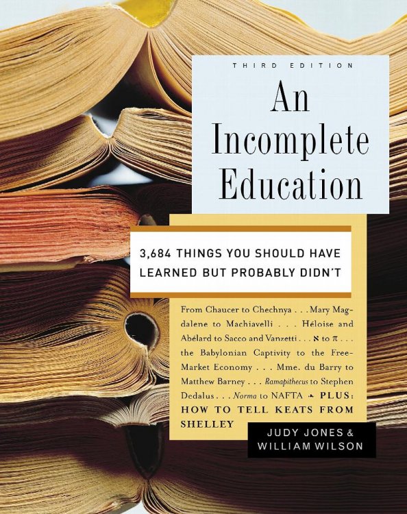 An Incomplete Education, 3,684 Things You Should Have Learned But probably Didn't