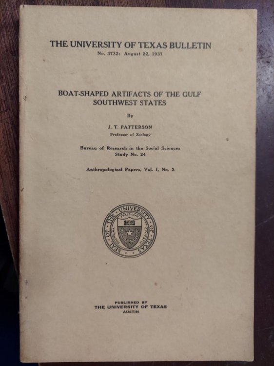 Boat-Shaped Artifacts of the Gulf Southwest States (Bulltin No. 3732 August 22, 1937)