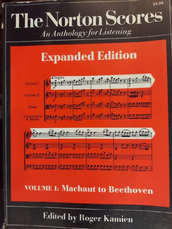 The Norton Scores: An Anthology for Listening. Volume I: Gregorian Chant to Beethoven