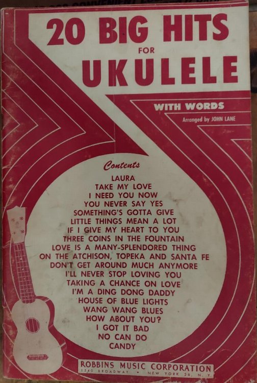20 Big Hits for Ukulele with Words