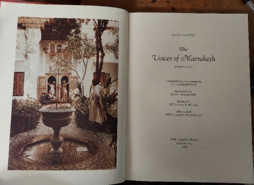 The Voices of Marrakesh : A Record of A Visit - Signed/ Limited Edition