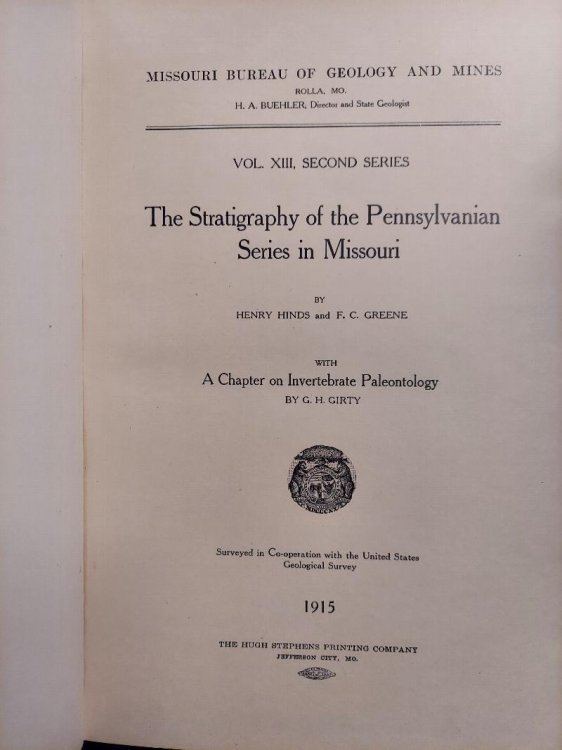 The Stratigraphy of the Pennsylvanian Series in Missouri (Missouri Bureau of Geology and Mines Vol. XIII, Second Series)