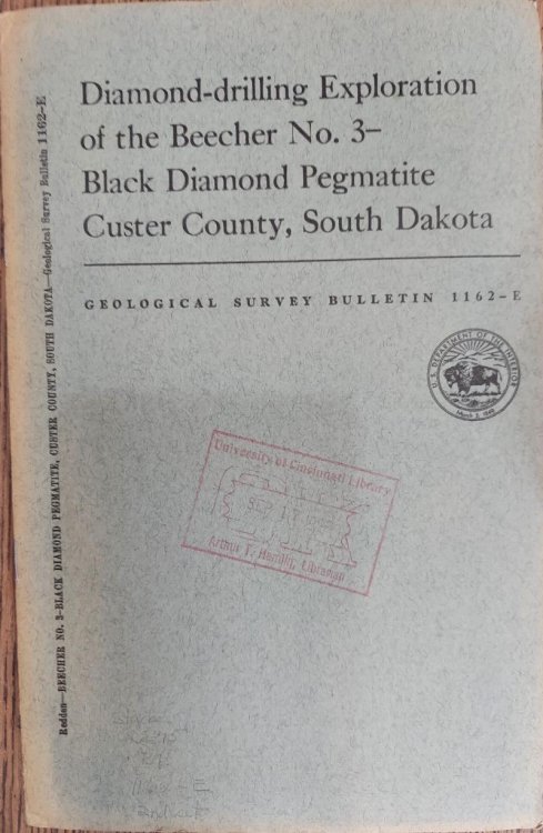 Diamond-drilling Exploration of the Beecher No. 3 Black Diamond Pegmatite Custer County, South Dakota