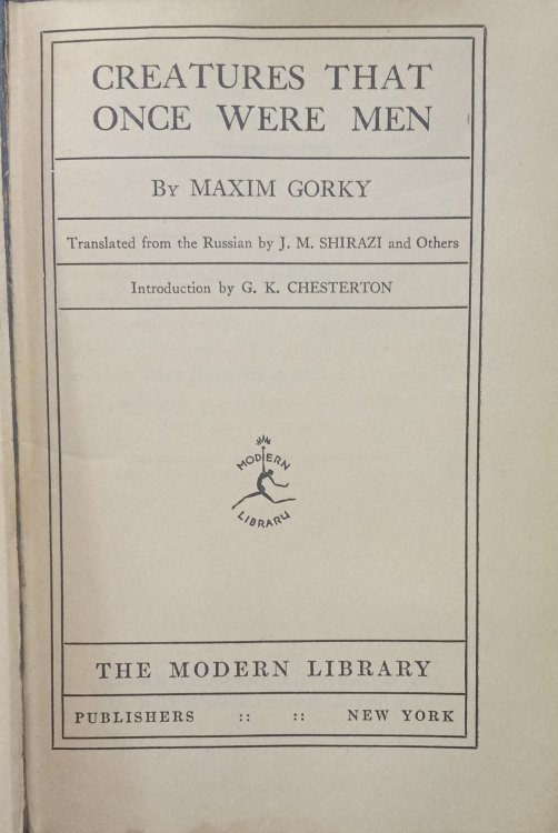 Creatures That Once Were Men