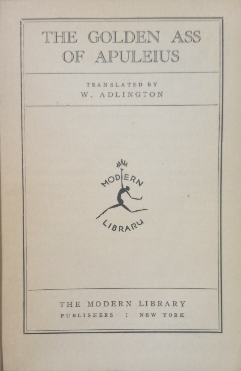 The Golden Ass of Apuleius