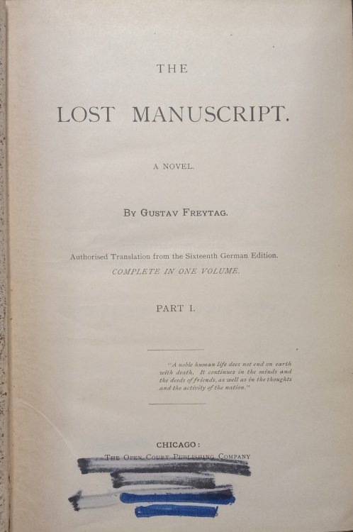 The Lost Manuscript; Complete in One Volume