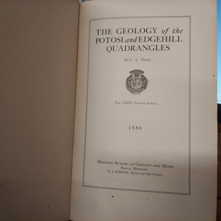 The Geology of the Potosi and Edgehill Quadrangles