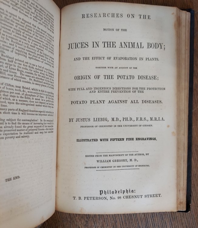 Liebig's Complete Works of Chemistry (Chemistry in the Application to Agriculture and Physiology, Familiar Letters, and Motion of the Juices of the Animal Body