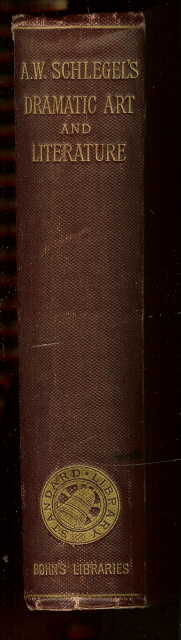 Lectures on Dramatic Art & Literature Schlegel 1892 [Hardcover]; John Black