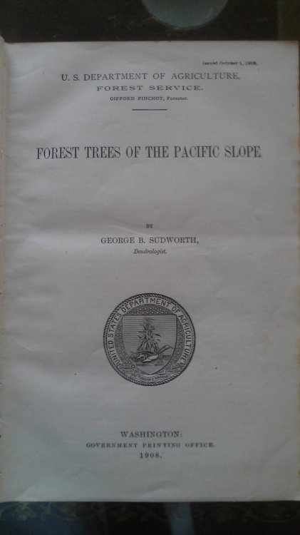 Forest Trees of the Pacific Slope by Sudworth, Goerge B.