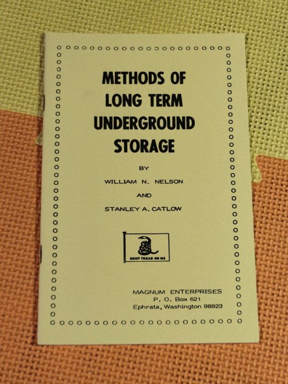 Methods Of Long Term Underground Storage