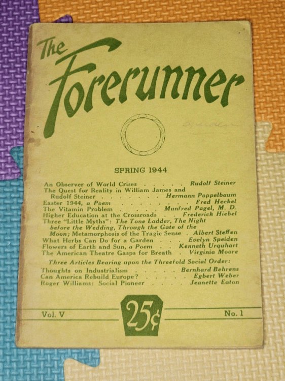 The Forerunner, Spring 1944, Vol. V, No.1