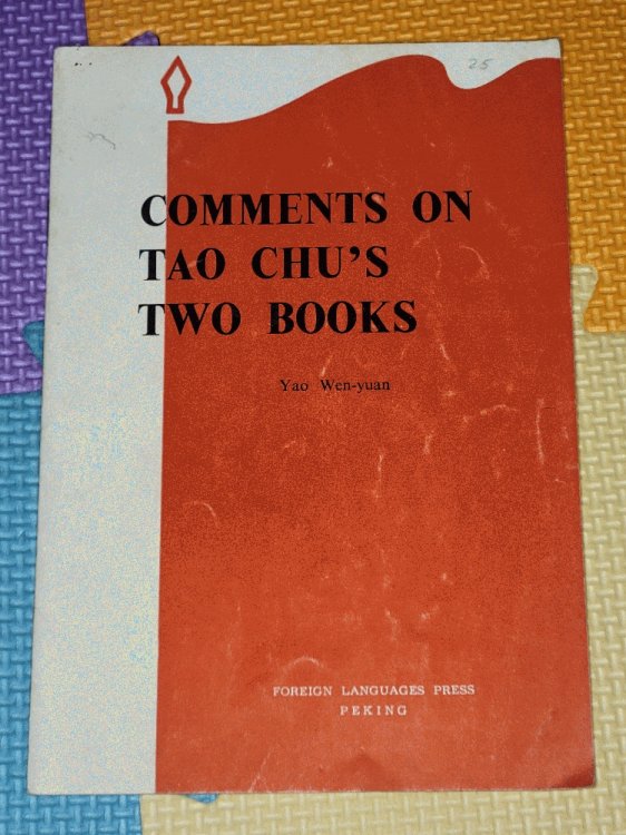 Comments on Tao Chu's two books.