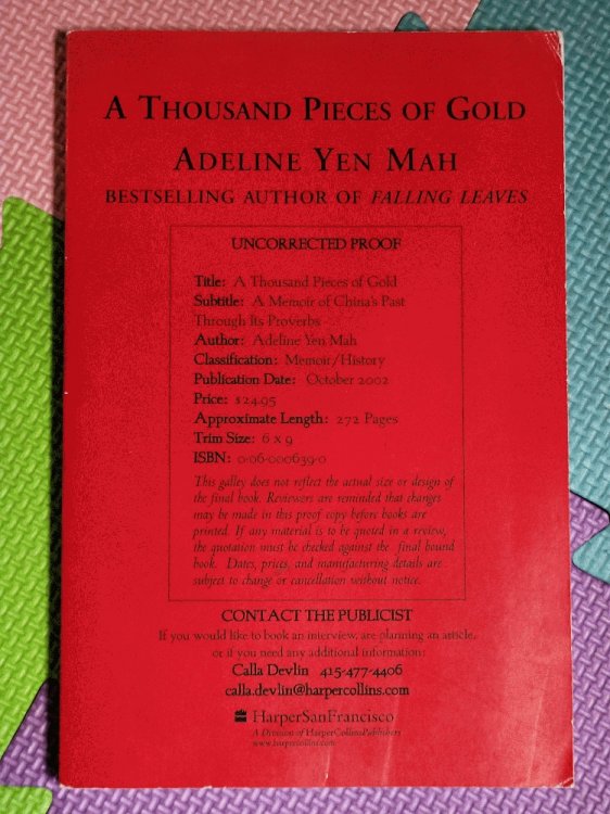 A Thousand Pieces of Gold: Growing Up Through China's Proverbs