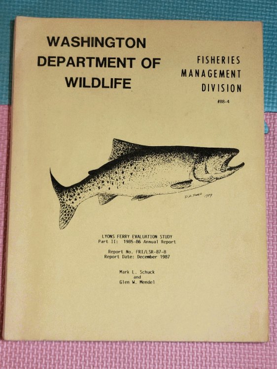 Lyons Ferry Evaluation Study Part II: 1985-86 Annual Report No. FRI/LSR-87-8