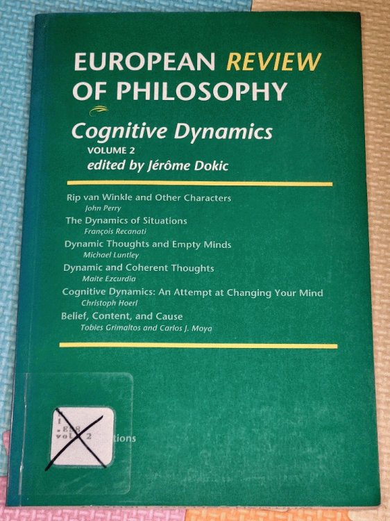 European Review of Philosophy, 2: Cognitive Dynamics