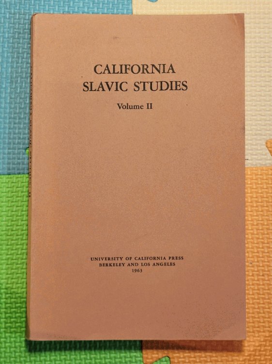 California Slavic Studies Volume II by Nicholas V. Riasanovsky, Gleb Struve