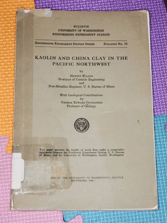 Kaolin And China Clay in the Pacific northwest, (Washington)