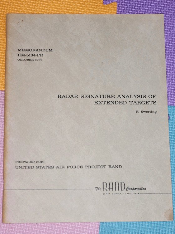 Radar Signature Analysis Of Extended Targets