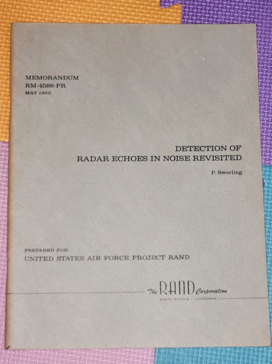 Detection of Radar Echoes in Noise Revisited