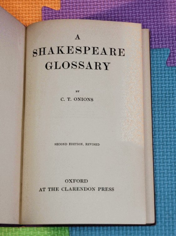 A Shakespeare glossary (Second Edition)