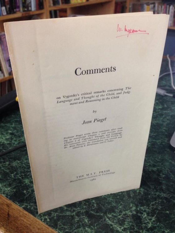 Comments on Vygotsky's critical remarks concerning The language and thought of the child, and Judgment and reasoning in the child