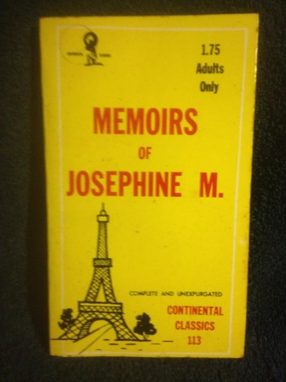 Memoirs of Josephine M. Continental Classics Erotica Book CC-113 by Josephine M.