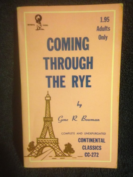 Coming Through the Rye Continental Classics Erotica Book CC-272 by Gene R. Bowman