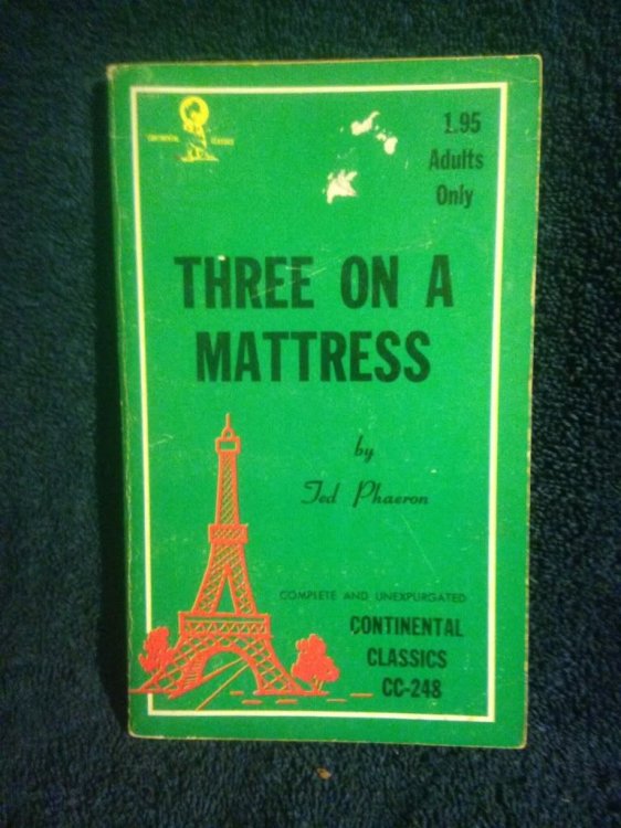 Three on a Mattress Continental Classics CC-248 Erotica Book by Ted Phaeron