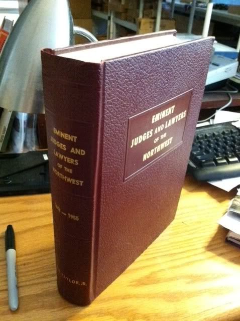 Eminent Judges and Lawyers of the Northwest 1843-1955