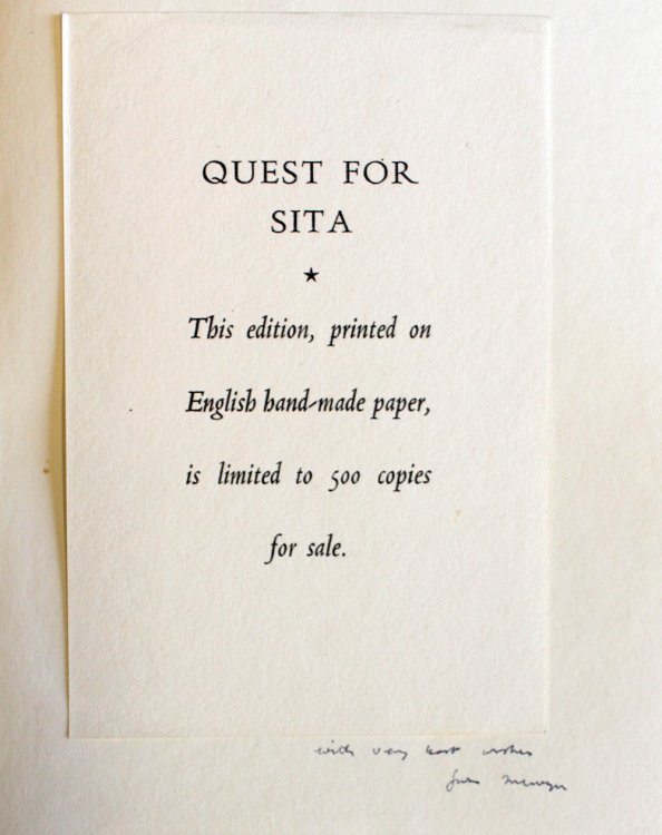 Of Ravana the Dark Angel and His Paradise at Lanka. Quest for Sita, by Maurice Collis.
