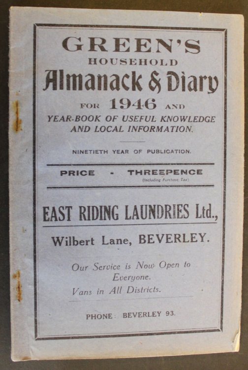 Green’s Household Almanack & Diary for 1946.