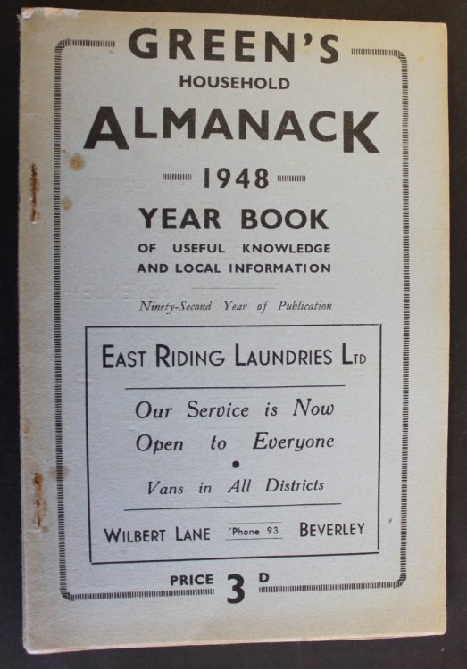 Green’s Household Almanack & Diary for 1948.