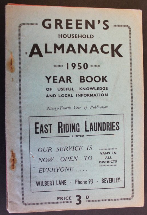 Green’s Household Almanack & Diary for 1950.