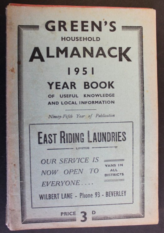 Green’s Household Almanack & Diary for 1951.