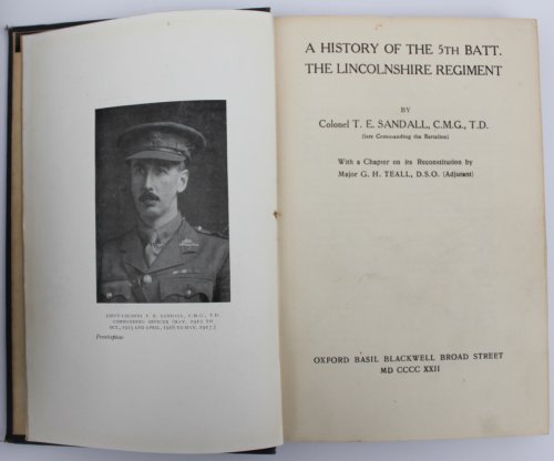 A History of the 5th Batt. The Lincolnshire Regiment.