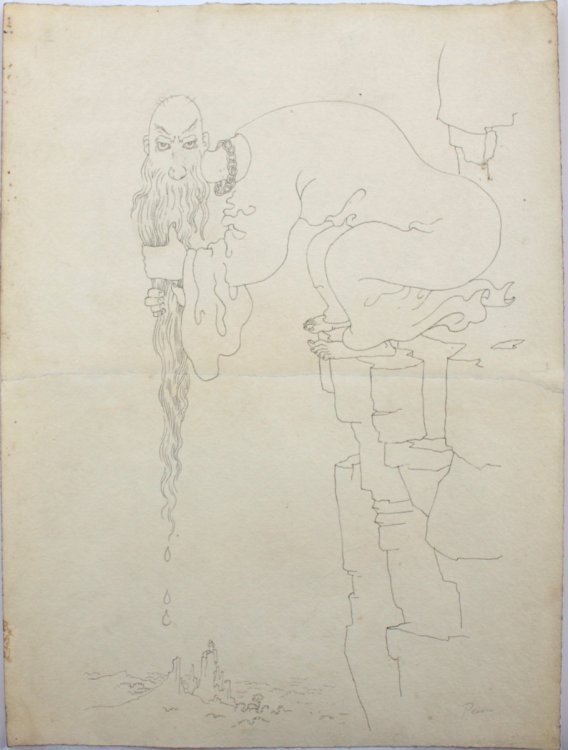 The Hermit. Original drawing.