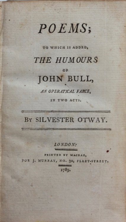 Poems; to which is added, the Humours of John Bull, an operatical farce, in two acts.