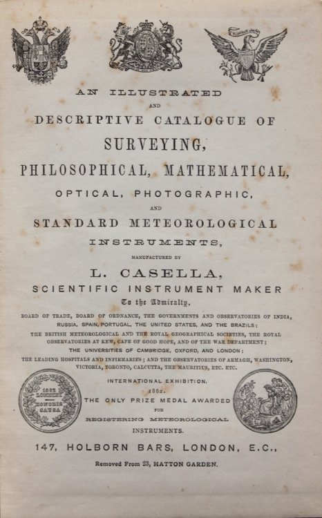 An Illustrated and Descriptive Catalogue of Surveying, Philosophical, Mathematical, Optical, Photographic and Standard Meteorological Instruments.