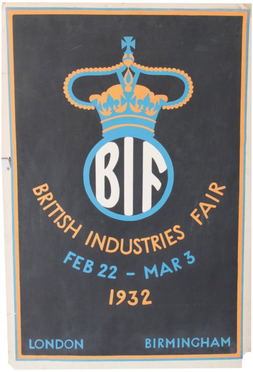 [Original Artwork for Unpublished Poster] British Industries Fair. [version 2, crown]