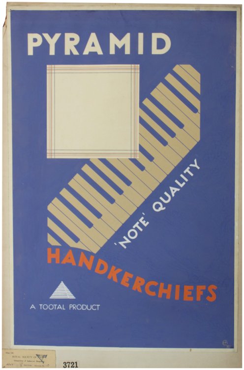 [Original Artwork for Unpublished Poster] Pyramid Handkerchiefs piano design.