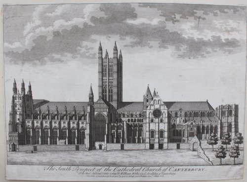 The South Prospect of the Cathedral Church of Canterbury.
