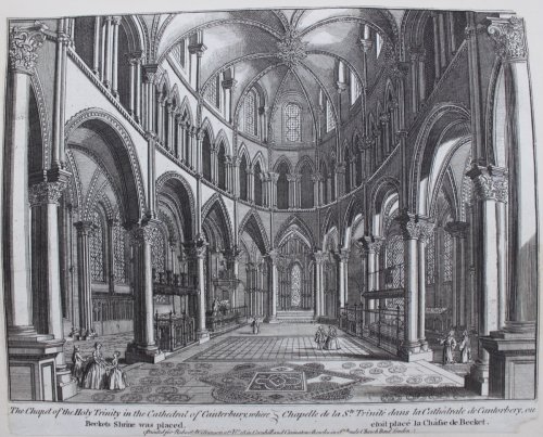 The Chapel of the Holy Trinity in the Cathedral of Canterbury, where Becket’s Shrine was placed.