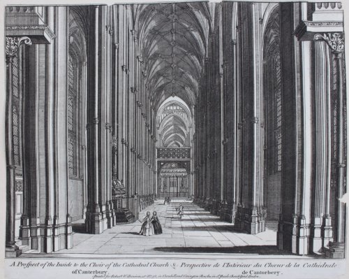 A Prospect of the Inside to the Choir of the Cathedral Church of Canterbury.